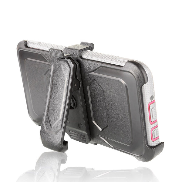 LG ARISTO holster case with screen protector - hot pink - www.coverlabusa.com