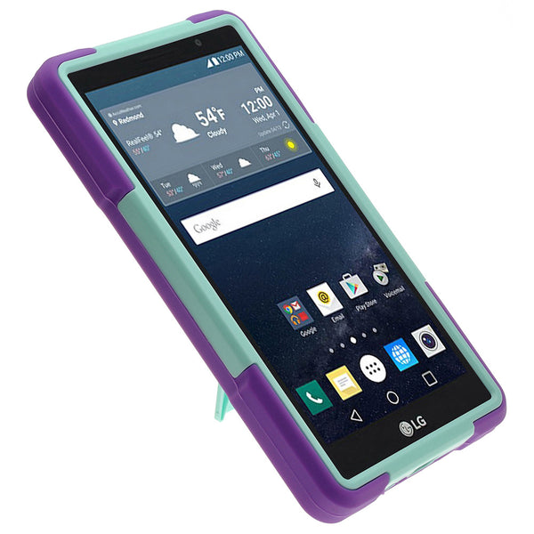 LG G Stylo hybrid diamond case - purple/teal - www.coverlabusa.com