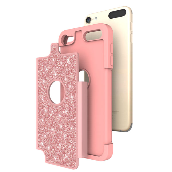 Apple iPod Touch 5 Glitter Hybrid Case - Rose Gold - www.coverlabusa.com