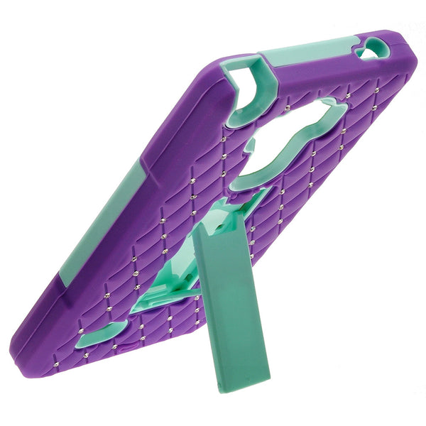 LG G Stylo hybrid diamond case - purple/teal - www.coverlabusa.com