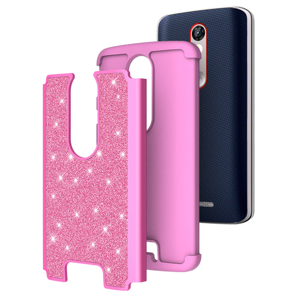 Motorola Droid Turbo 2 Glitter Hybrid Case - Hot Pink - www.coverlabusa.com
