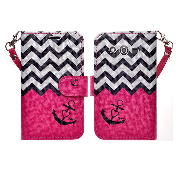 galaxy avant wallet case - hot pink anchor - www.coverlabusa.com