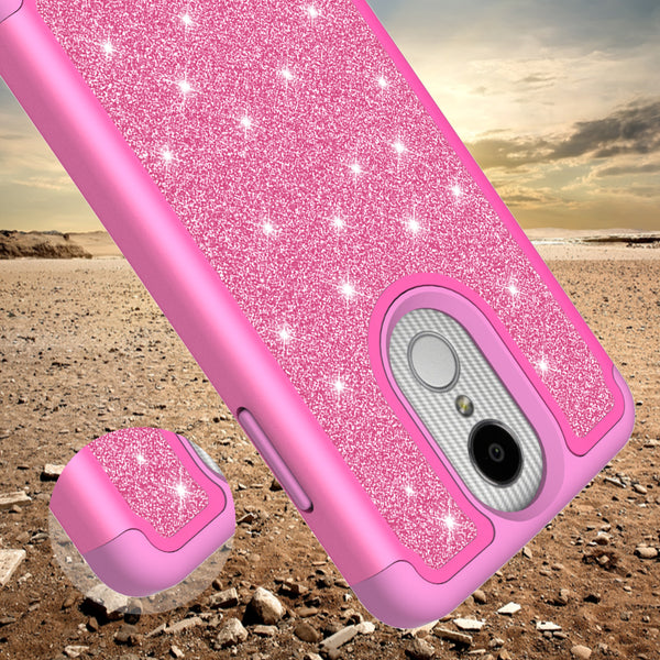 LG Aristo Glitter Hybrid Case - Hot Pink - www.coverlabusa.com