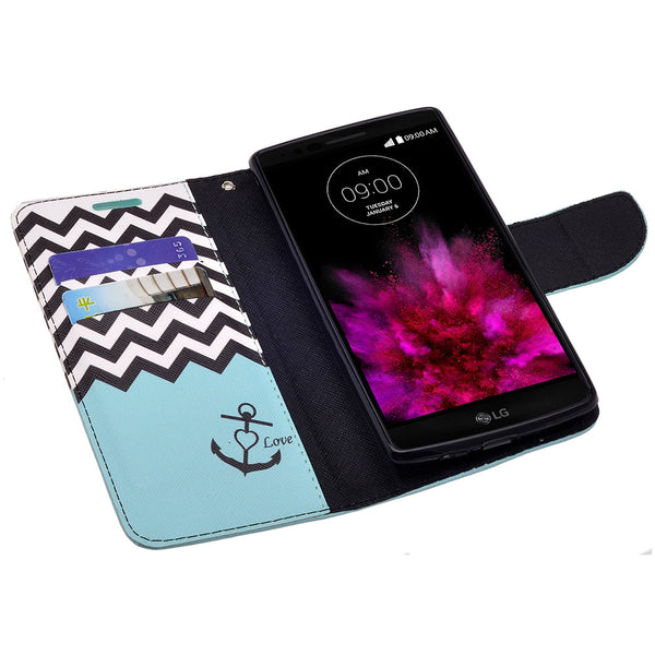 lg g flex 2 wallet case - teal anchor - www.coverlabusa.com