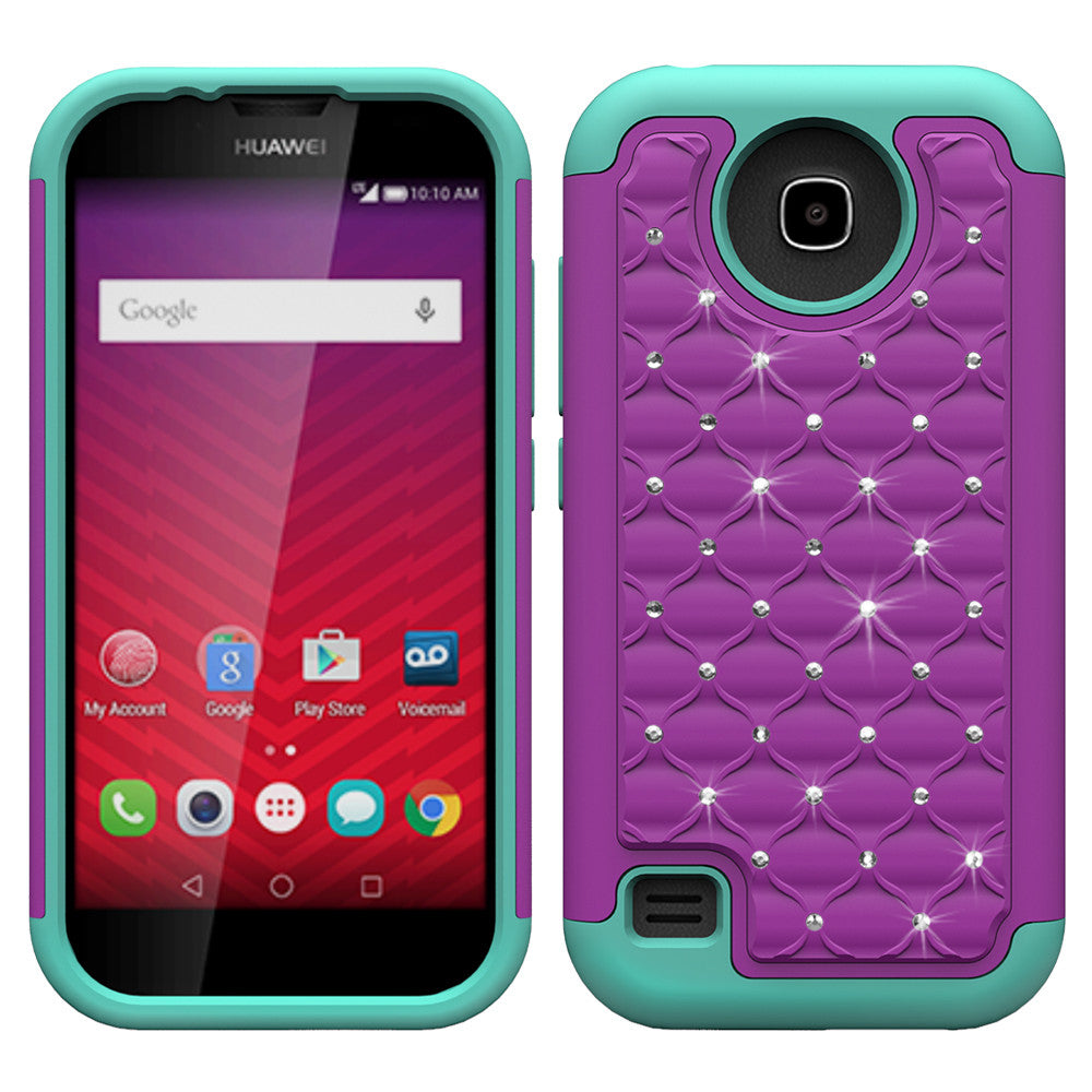 Huawei Union Rhinestone Case - purple/teal - www.coverlabusa.com