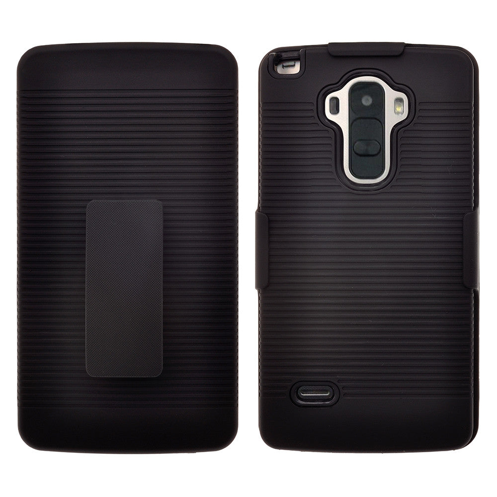 lg g stylo combo holster shell case - bk - www.coverlabusa.com