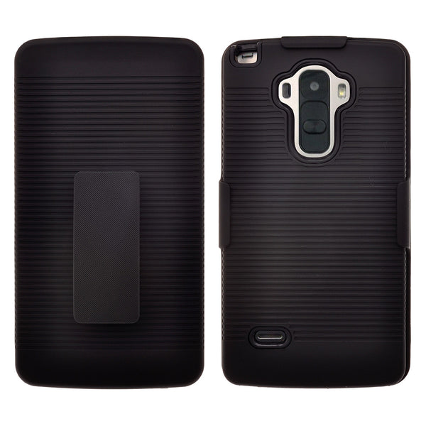 lg g stylo combo holster shell case - bk - www.coverlabusa.com
