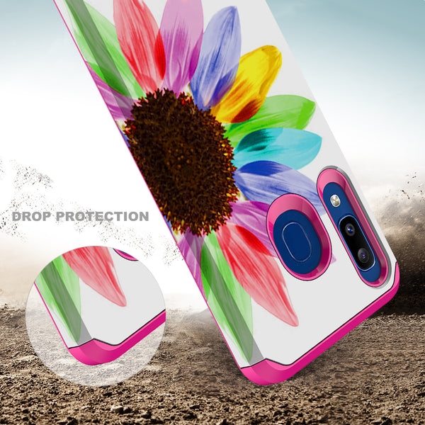 samsung galaxy a20 hybrid case - vivid sunflower - www.coverlabusa.com