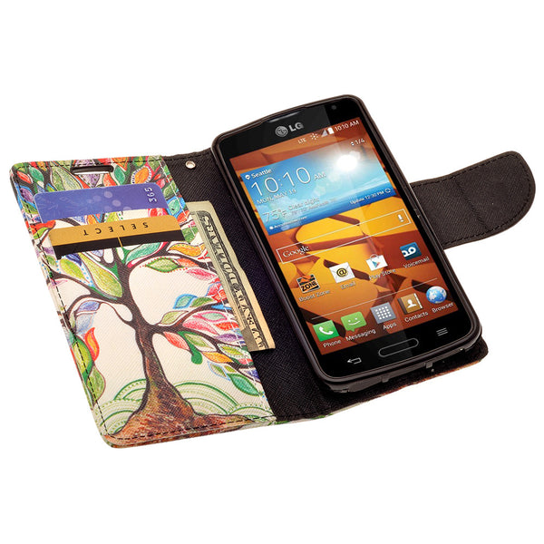 lg volt wallet case - colorful tree - www.coverlabusa.com