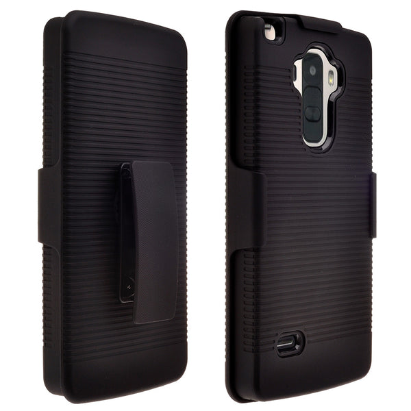 lg g stylo combo holster shell case - bk - www.coverlabusa.com