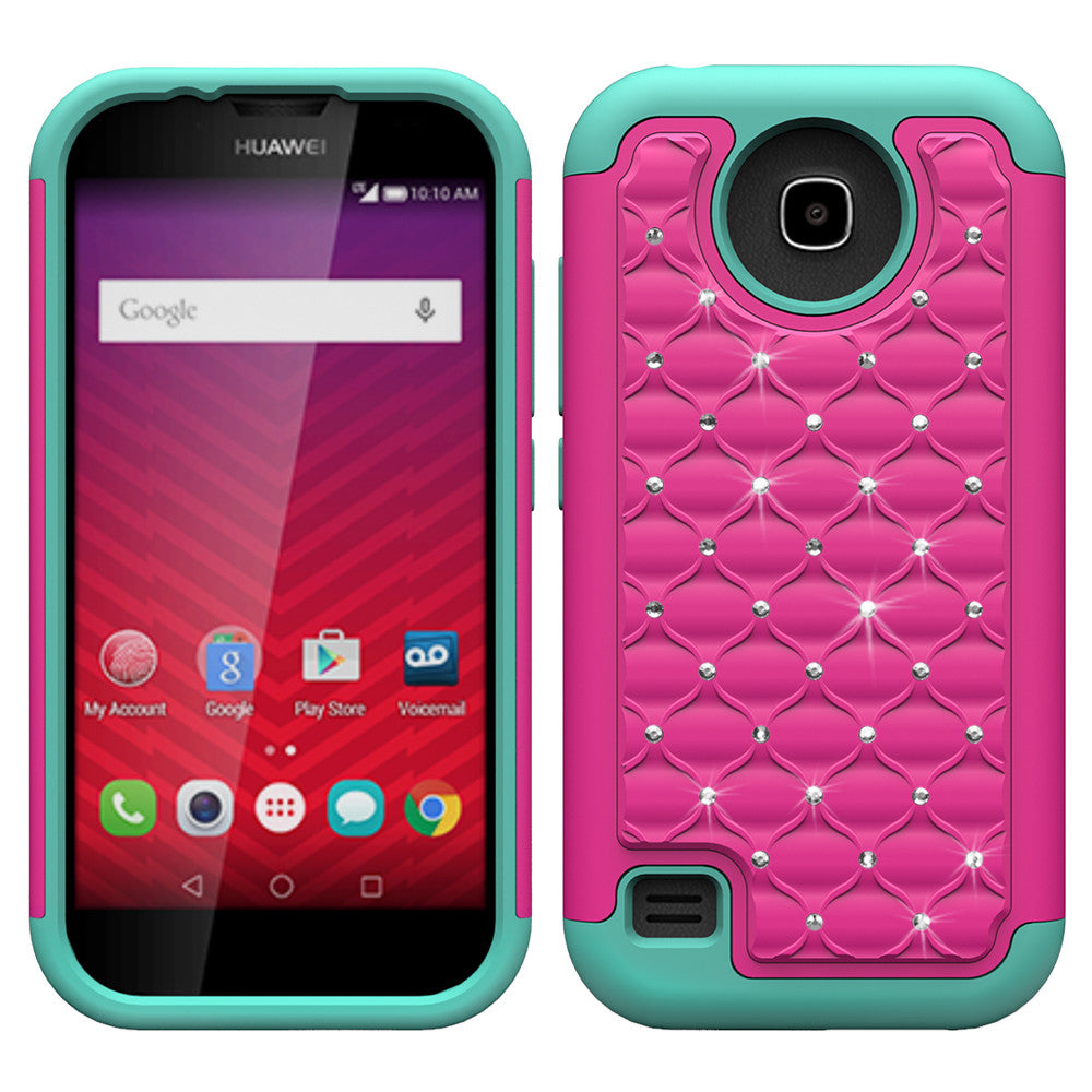 Huawei Union Rhinestone Case - hot pink/teal - www.coverlabusa.com