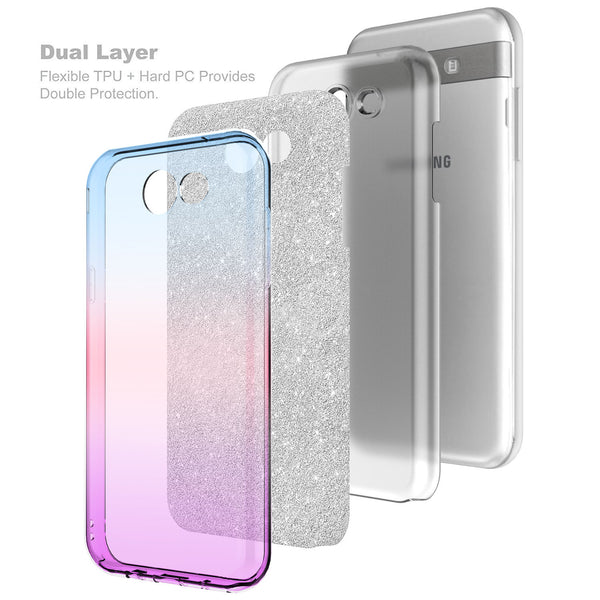 samsung galaxy j7(2017) glitter case - blue - www.coverlabusa.com