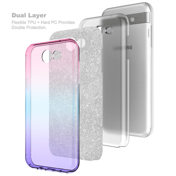 samsung galaxy j7(2017) glitter case - hot pink - www.coverlabusa.com