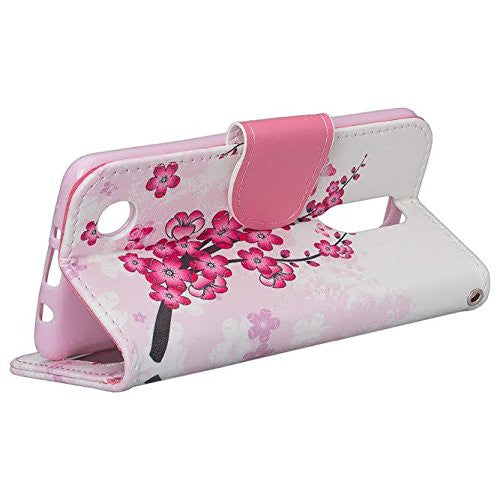 lg aristo leather wallet case - cherry blossom - www.coverlabusa.com