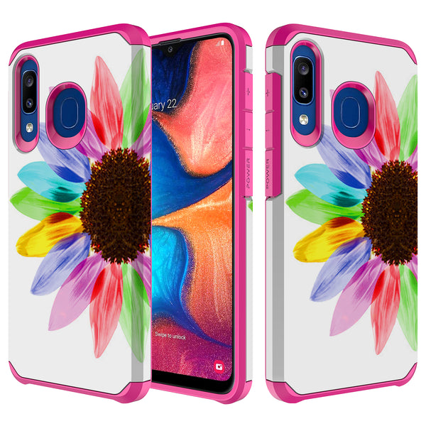 samsung galaxy a20 hybrid case - vivid sunflower - www.coverlabusa.com