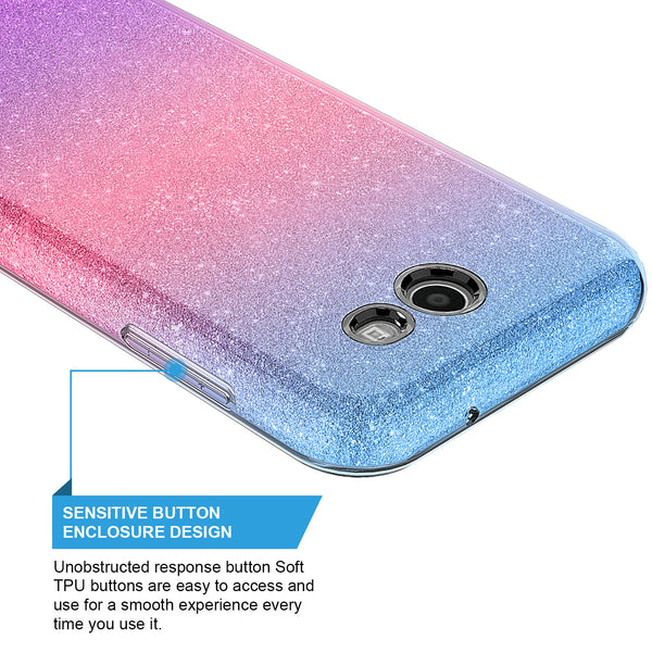 samsung galaxy j7(2017) glitter case - blue - www.coverlabusa.com