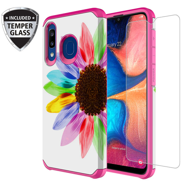 samsung galaxy a20 hybrid case - vivid sunflower - www.coverlabusa.com
