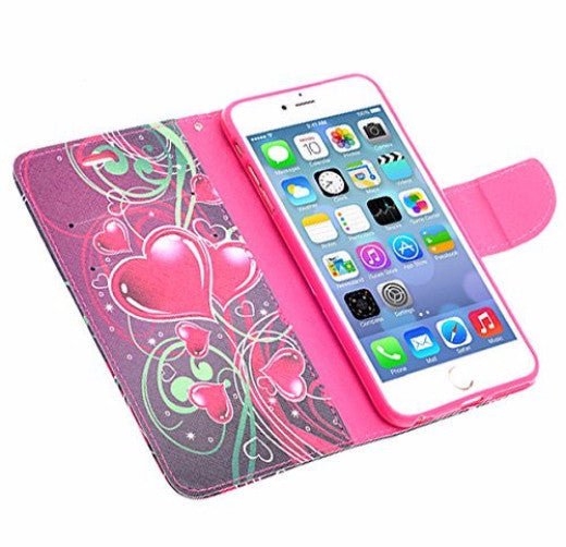 iphone 6 case, iphone 6 wallet case - heart strings - www.coverlabusa.com
