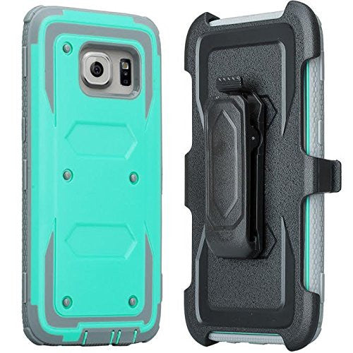 samsung S7 case, S7 heavy duty hybrid holster case - teal - www.coverlabusa.com