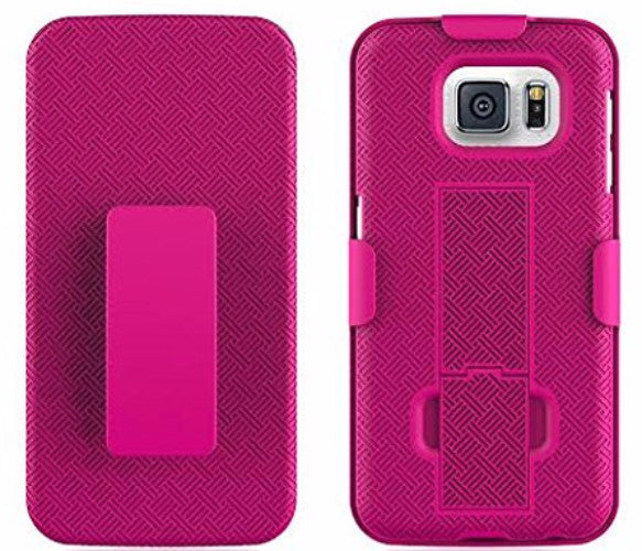 galaxy s6 holster shell combo hot pink coverlabusa.com