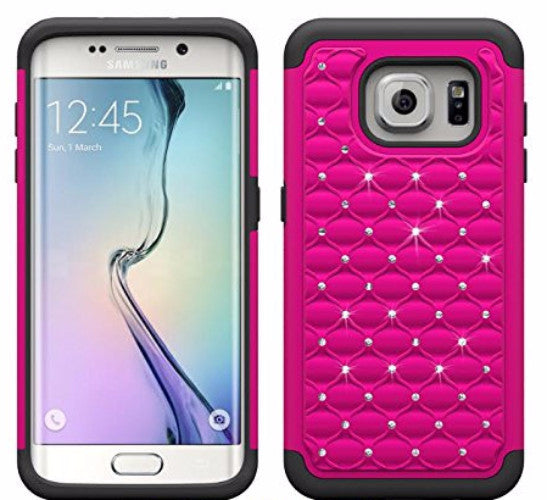 s7 edge case, diamond rhinestone hybrid - coverlabusa.com
