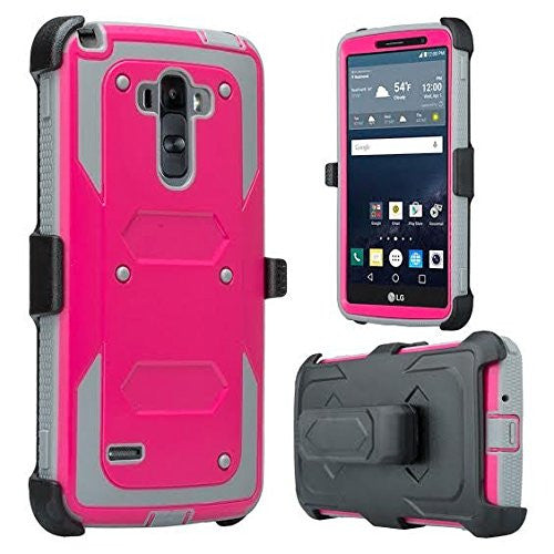 LG G Stylo Case, LG G Vista 2 Heavy Duty Case - Hot Pink - www.coverlabusa.com