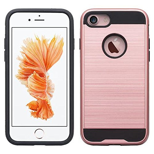 For Apple iPhone 8 Plus Case, Slim Hybrid Dual Layer Case Cover for iPhone  8 Plus - Rose Gold