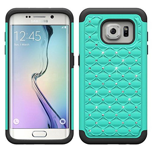 S6 Edge case, diamond rhinestone hybrid - coverlabusa.com