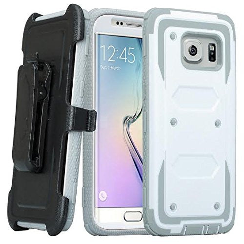 samsung S7 case, S7 heavy duty hybrid holster case - white - www.coverlabusa.com
