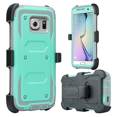 samsung S7 case, S7 heavy duty hybrid holster case - teal - www.coverlabusa.com