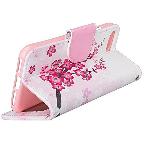 iphone 7 plus case, iphone 7 plus wallet case - cherry blossom - www.coverlabusa.com