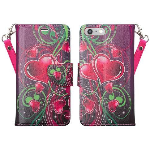 iphone 7 plus case, iphone 7 plus wallet case - heart strings - www.coverlabusa.com