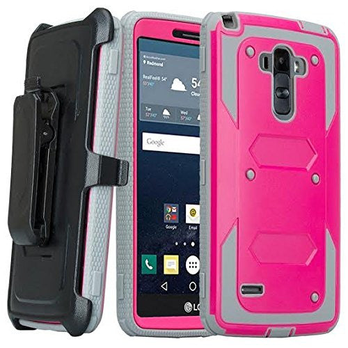 LG G Stylo Case, LG G Vista 2 Heavy Duty Case - Hot Pink - www.coverlabusa.com