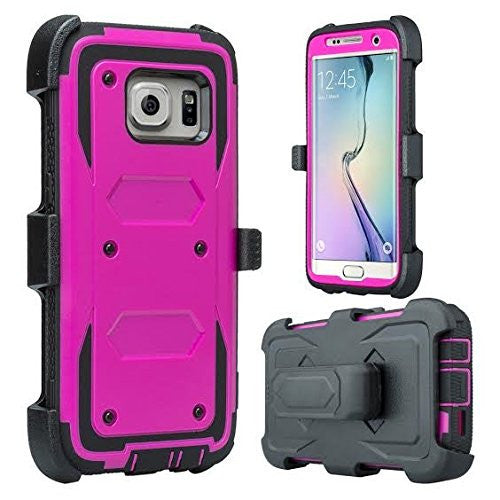 samsung S7 case, S7 heavy duty hybrid holster case - purple - www.coverlabusa.com