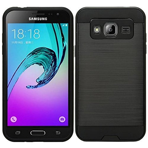 Galaxy J3/J3V | Express Prime | Sky | Amp Prime | Sol | Hybrid Case - Brush Black - coverlabusa.com