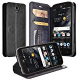 COVERLABUSA Luxury PU Leather Wallet Phone Case Compatible for ZTE Maven 3 Case, ZTE Overture 3 Case, ZTE Prelude Plus Case Cover w/ Kickstand