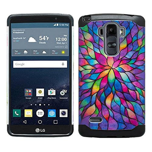 LG G Stylo Case, LG G Vista 2 Case - Rainbow Flower - www.coverlabusa.com