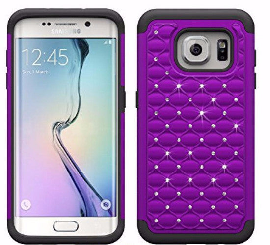s7 edge case, diamond rhinestone hybrid - coverlabusa.com