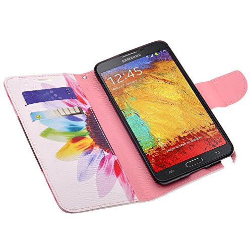 samsung galaxy S5 leather wallet case - vivid sunflower - www.coverlabusa.com