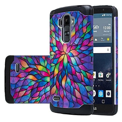 LG G Stylo Case, LG G Vista 2 Case - Rainbow Flower - www.coverlabusa.com