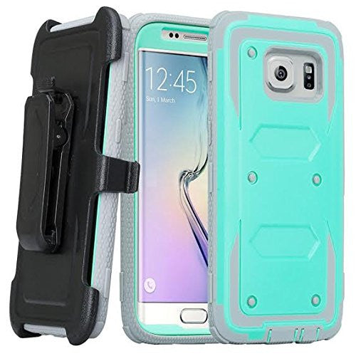 samsung S7 case, S7 heavy duty hybrid holster case - teal - www.coverlabusa.com