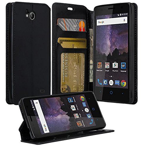 zte tempo wallet case - black - www.coverlabusa.com