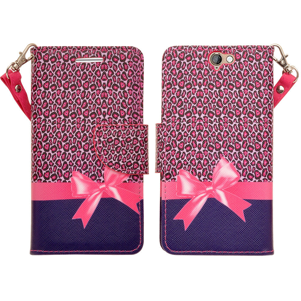HTC One A9 leather wallet case - cheetah prints - www.coverlabusa.com
