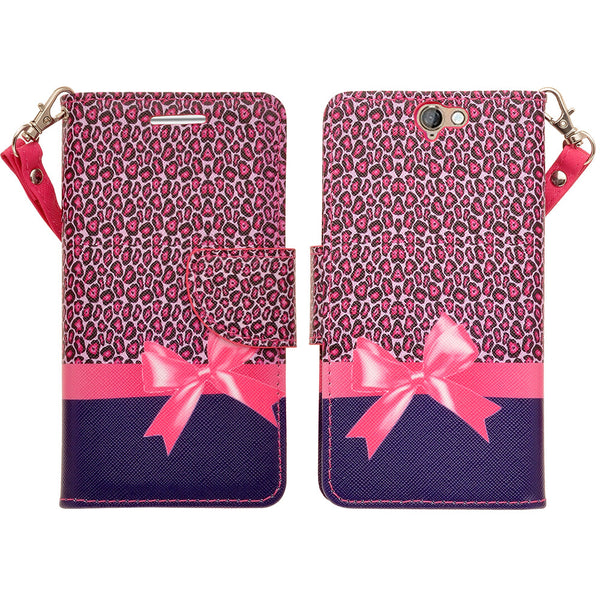 HTC One A9 leather wallet case - cheetah prints - www.coverlabusa.com