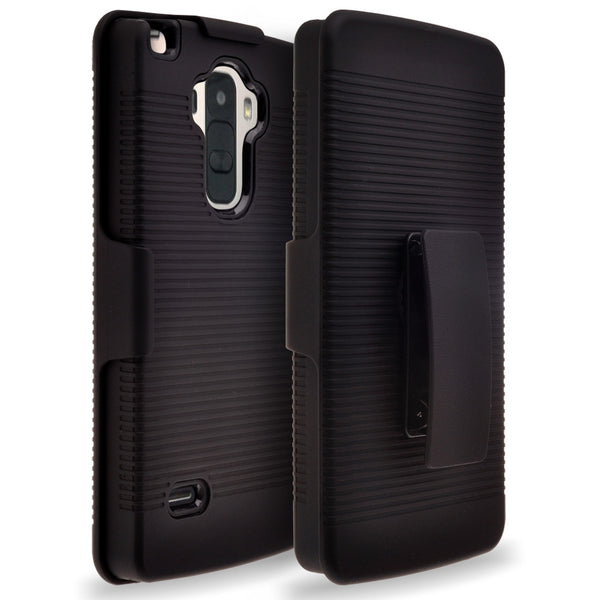 lg g stylo combo holster shell case - bk - www.coverlabusa.com