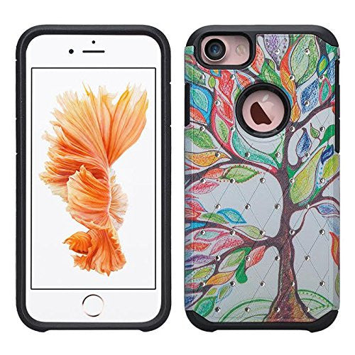 iphone 7 hybrid diamond - colorful tree - www.coverlabusa.com