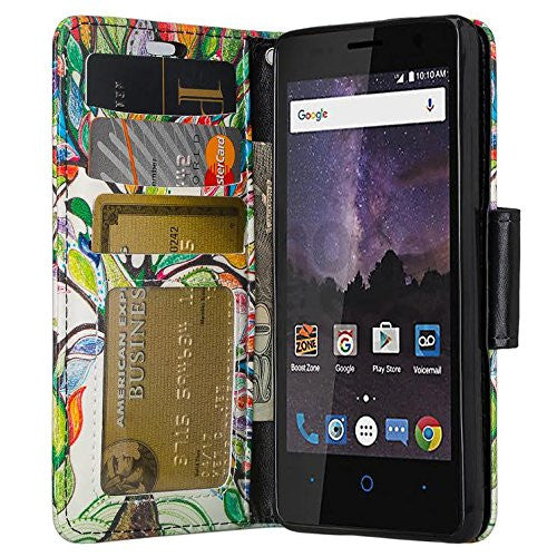 zte tempo vibrant tree wallet case - www.coverlabusa.com