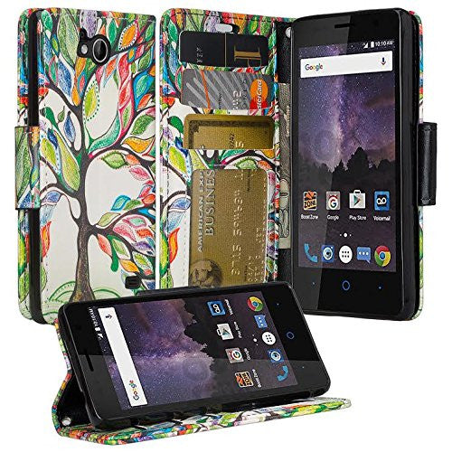 zte tempo vibrant tree wallet case - www.coverlabusa.com