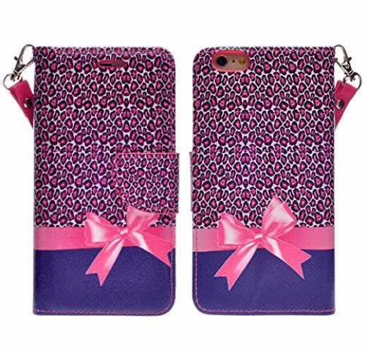iphone 6 case, iphone 6 wallet case - cheetah prints bowtie - www.coverlabusa.com
