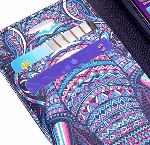 iphone 6 case, iphone 6 wallet case - tribal elephant - www.coverlabusa.com